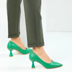 Kadın Bena Topuklu Ayakkabı Şampanya Stıletto MR5038