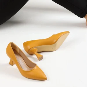 Kadın Bena Topuklu Ayakkabı Şampanya Stıletto MR5045