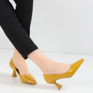 Kadın Bena Topuklu Ayakkabı Şampanya Stıletto MR5046