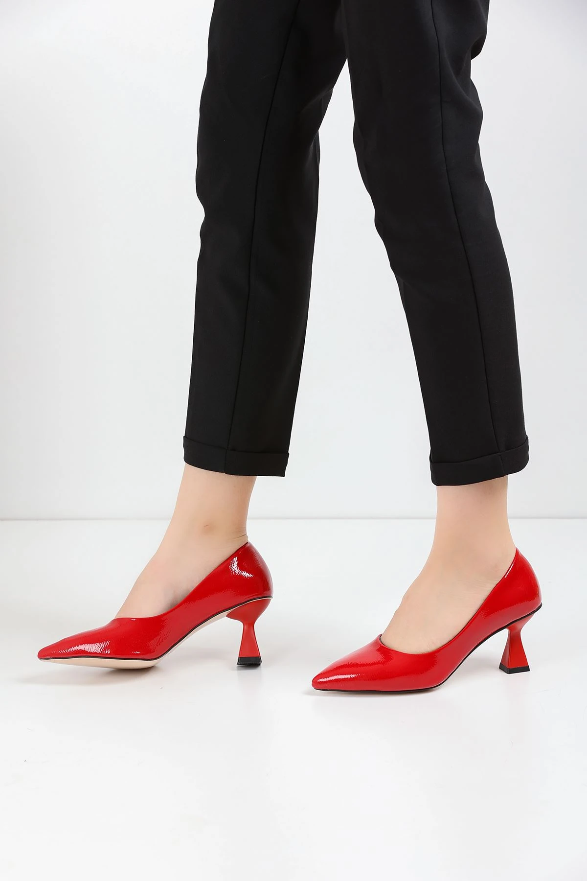 Kadın Bena Topuklu Ayakkabı Şampanya Stıletto MR5047