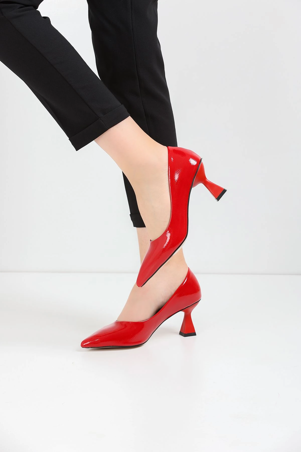 Kadın Bena Topuklu Ayakkabı Şampanya Stıletto MR5047 - Görsel 4