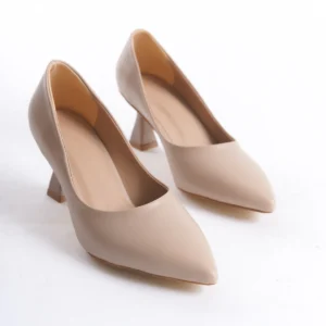 Kadın Bena Topuklu Ayakkabı Şampanya Stıletto MR5058