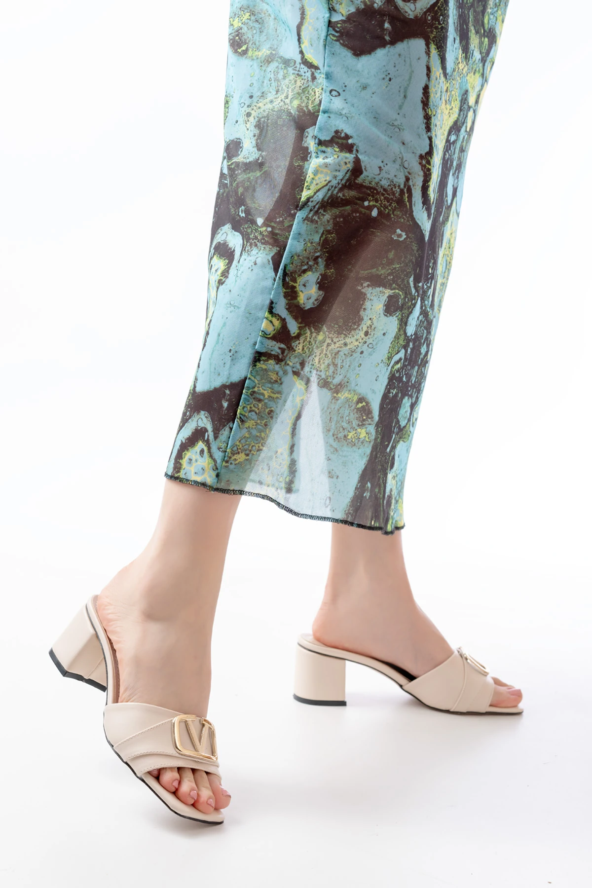 Kadın Bonita Topuklu Terlik MR5066 - Görsel 4