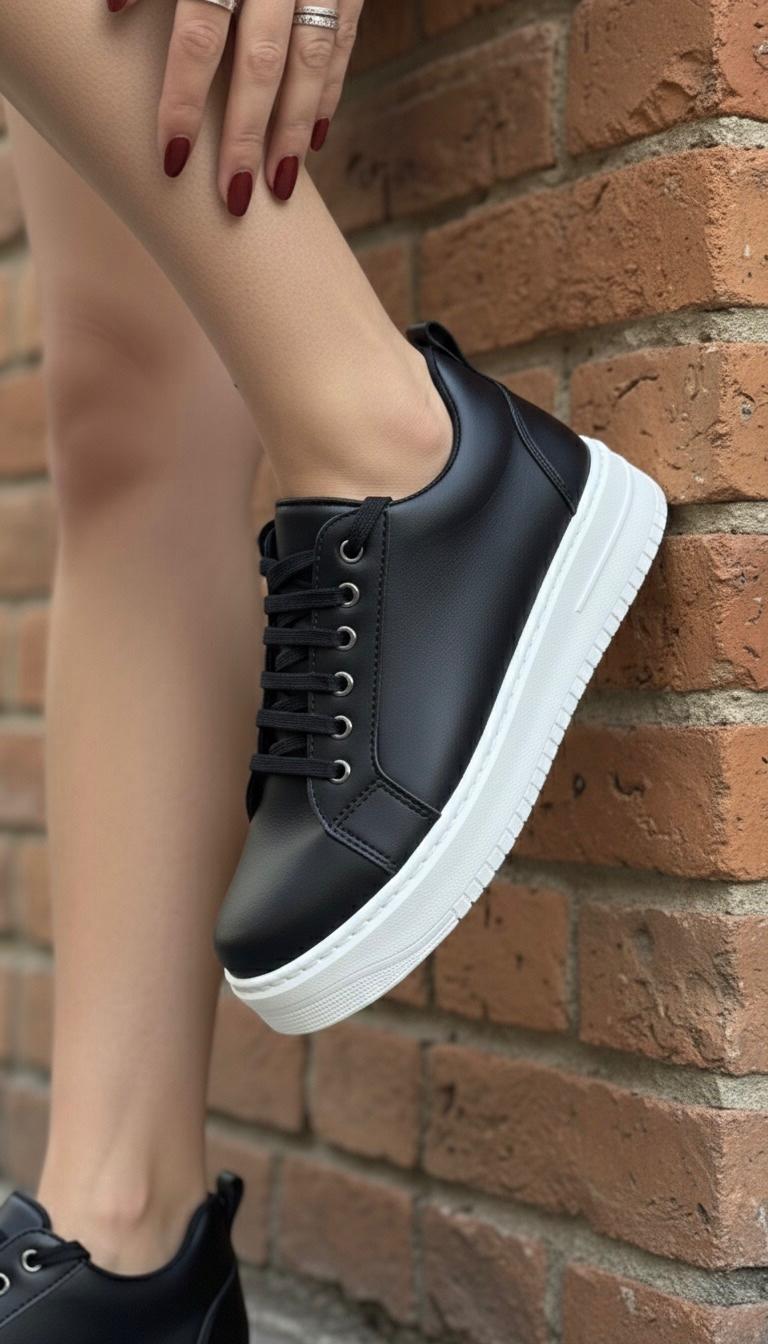 Kadın Aris Düz Taban Sneaker MR5025 - Görsel 4