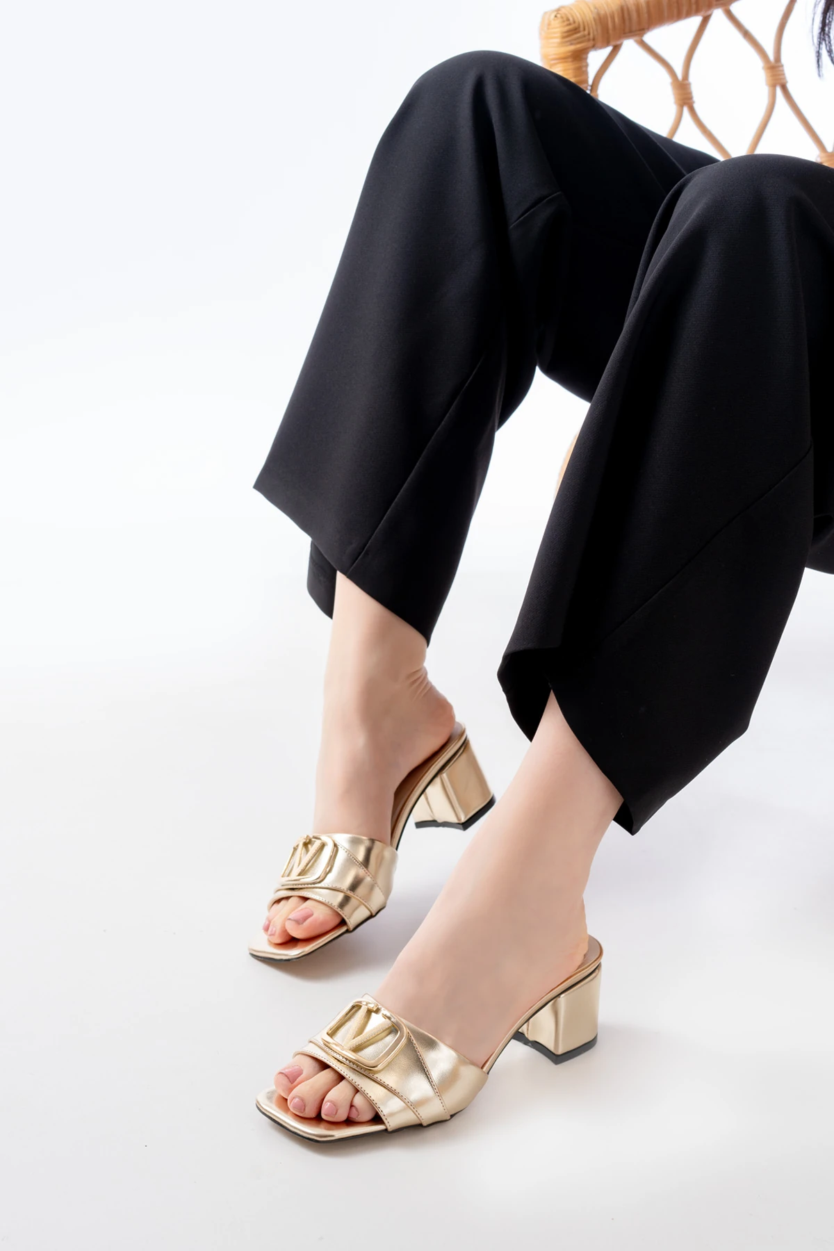 Kadın Bonita Topuklu Terlik MR5070 - Görsel 2