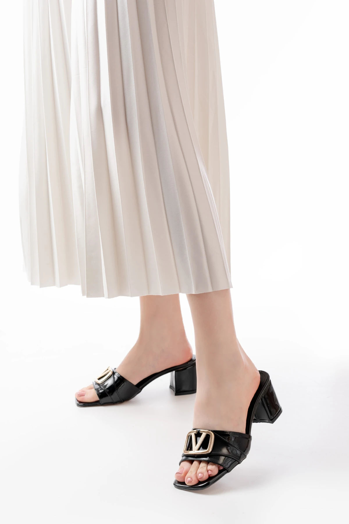 Kadın Bonita Topuklu Terlik MR5071 - Görsel 4