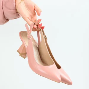 Kadın Harmony Arkası Açık Stiletto Ayakkabı Şampanya Topuk MR5119