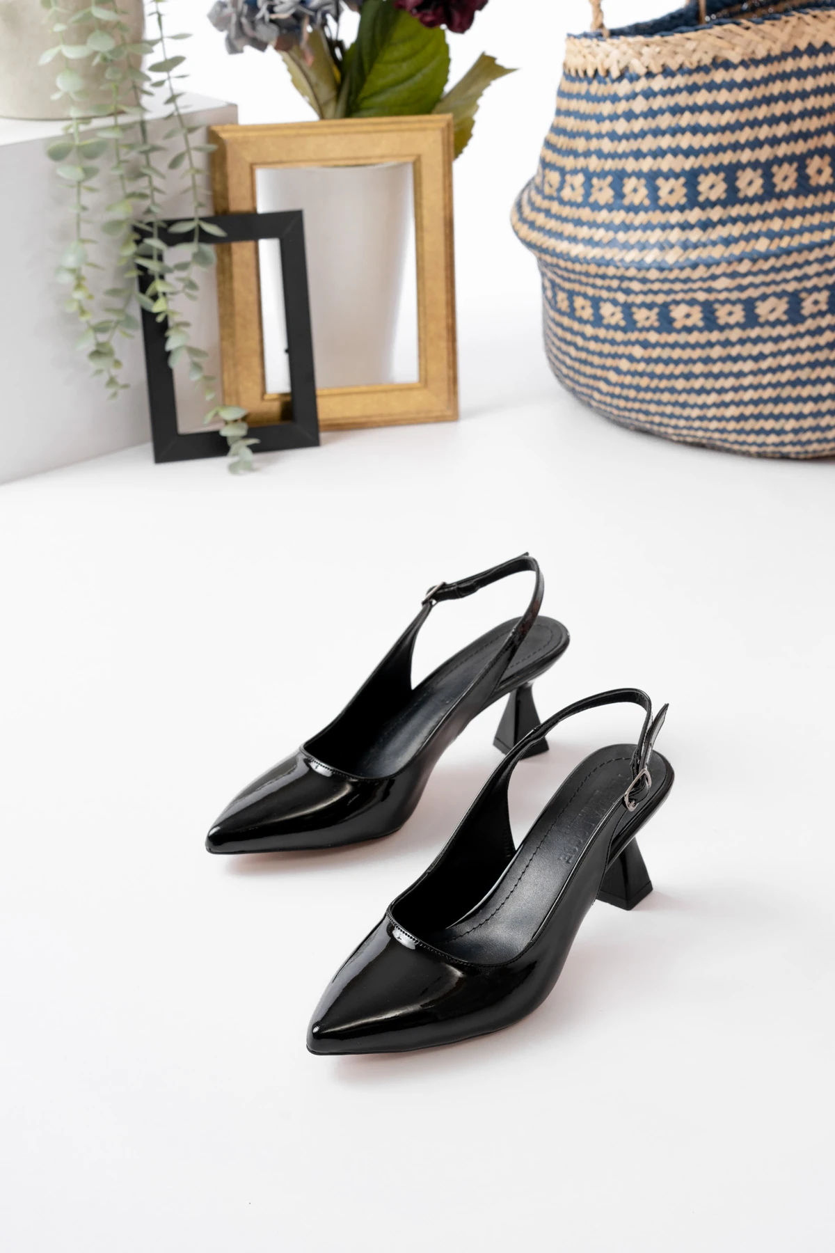 Kadın Harmony Arkası Açık Stiletto Ayakkabı Şampanya Topuk MR5132