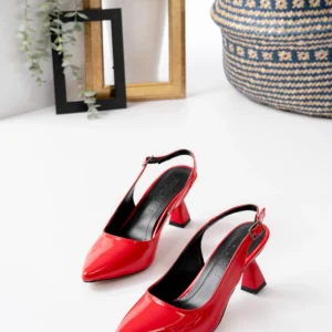 Kadın Harmony Arkası Açık Stiletto Ayakkabı Şampanya Topuk MR5134