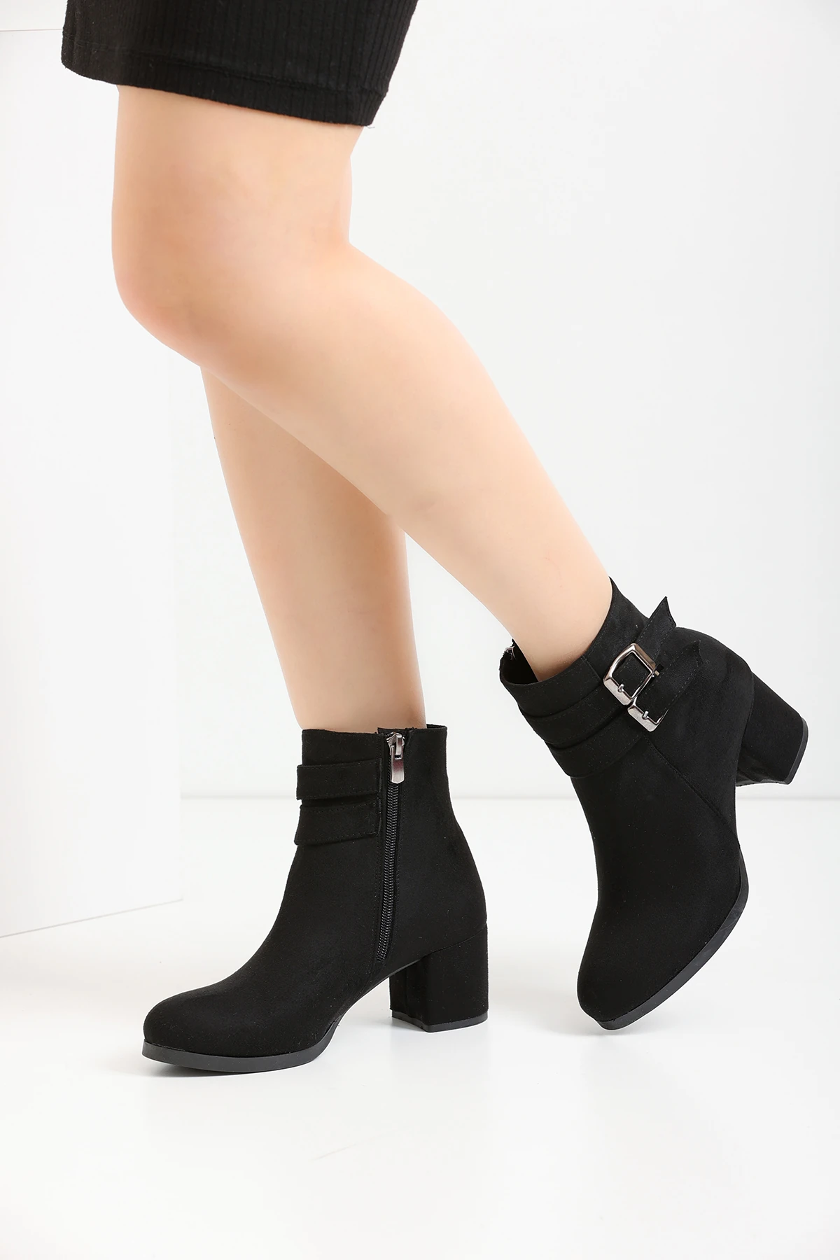 Kadın Hermina Çift Tokalı Kısa Bot MR5138