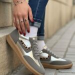 Kadın Leopar Detaylı Günlük Rahat Taban Sneaker MR5178