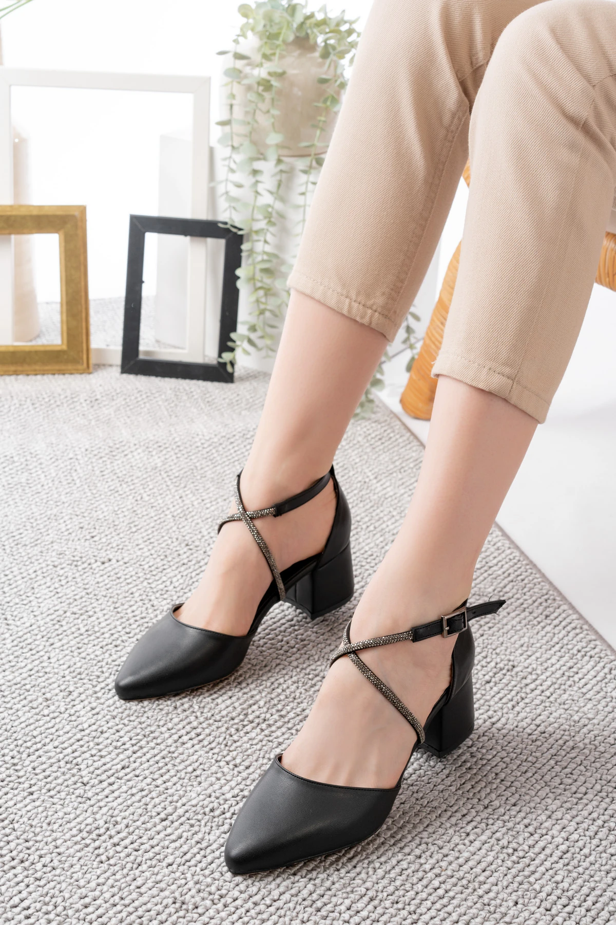 Kadın Lara Cilt Klasik Topuklu Ayakkabı MR5152 - Görsel 2