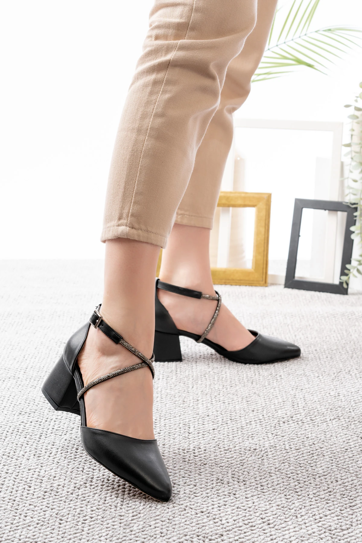 Kadın Lara Cilt Klasik Topuklu Ayakkabı MR5152 - Görsel 3