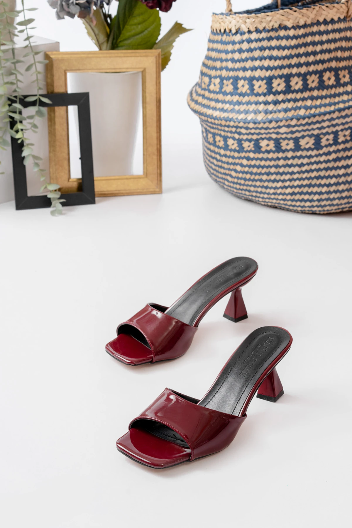 Kadın Lena Metalik Zara Cilt Terlik MR5176 - Görsel 4