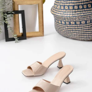 Kadın Lena Metalik Zara Cilt Terlik MR5177