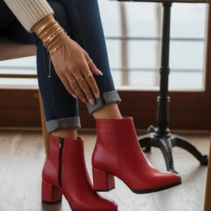 Kadın Liva Düz Topuklu Kısa Bot MR5191