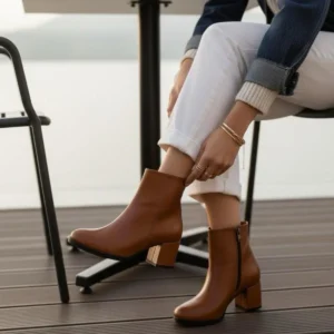 Kadın Liva Düz Topuklu Kısa Bot MR5195