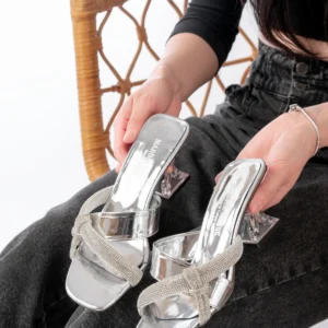 Kadın Mabelle Şeffaf Topuklu Terlik MR5214