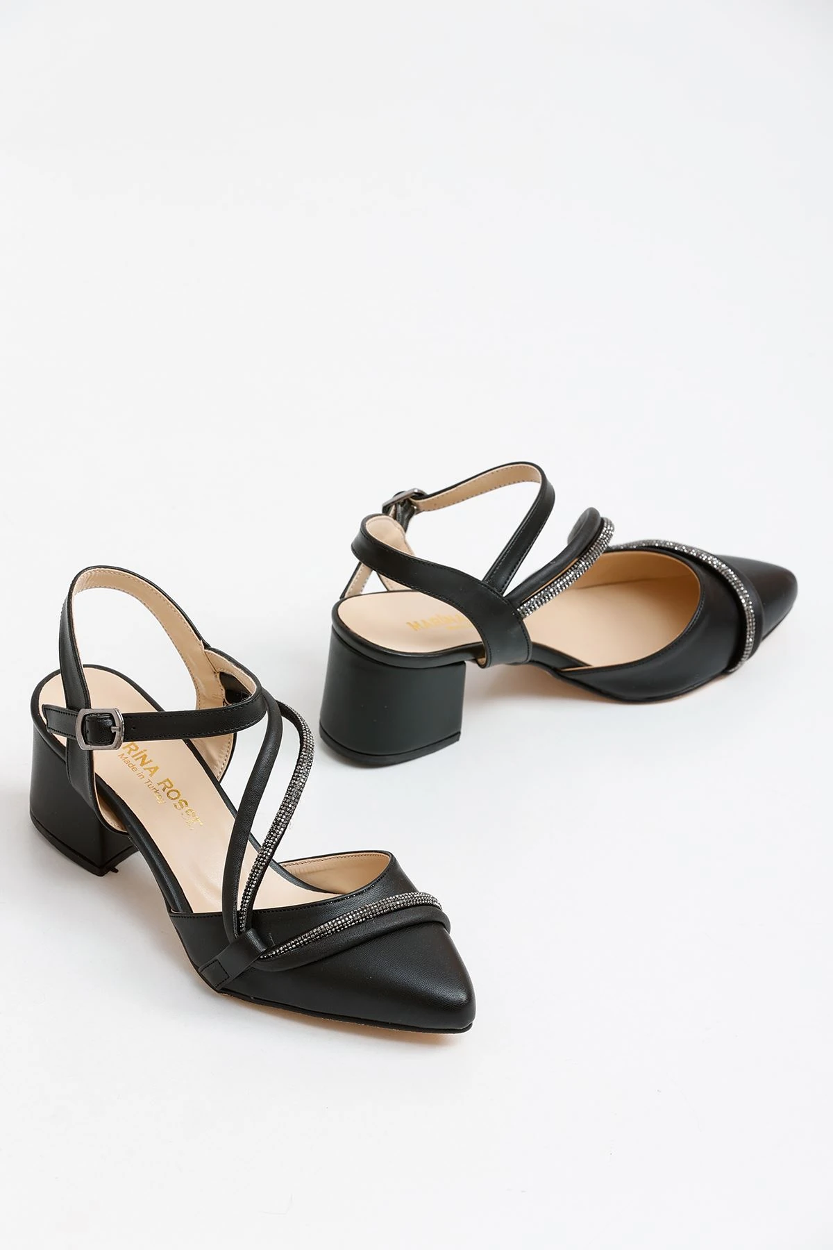 Kadın Riya Cilt Klasik Topuklu Ayakkabı MR5218 - Görsel 2