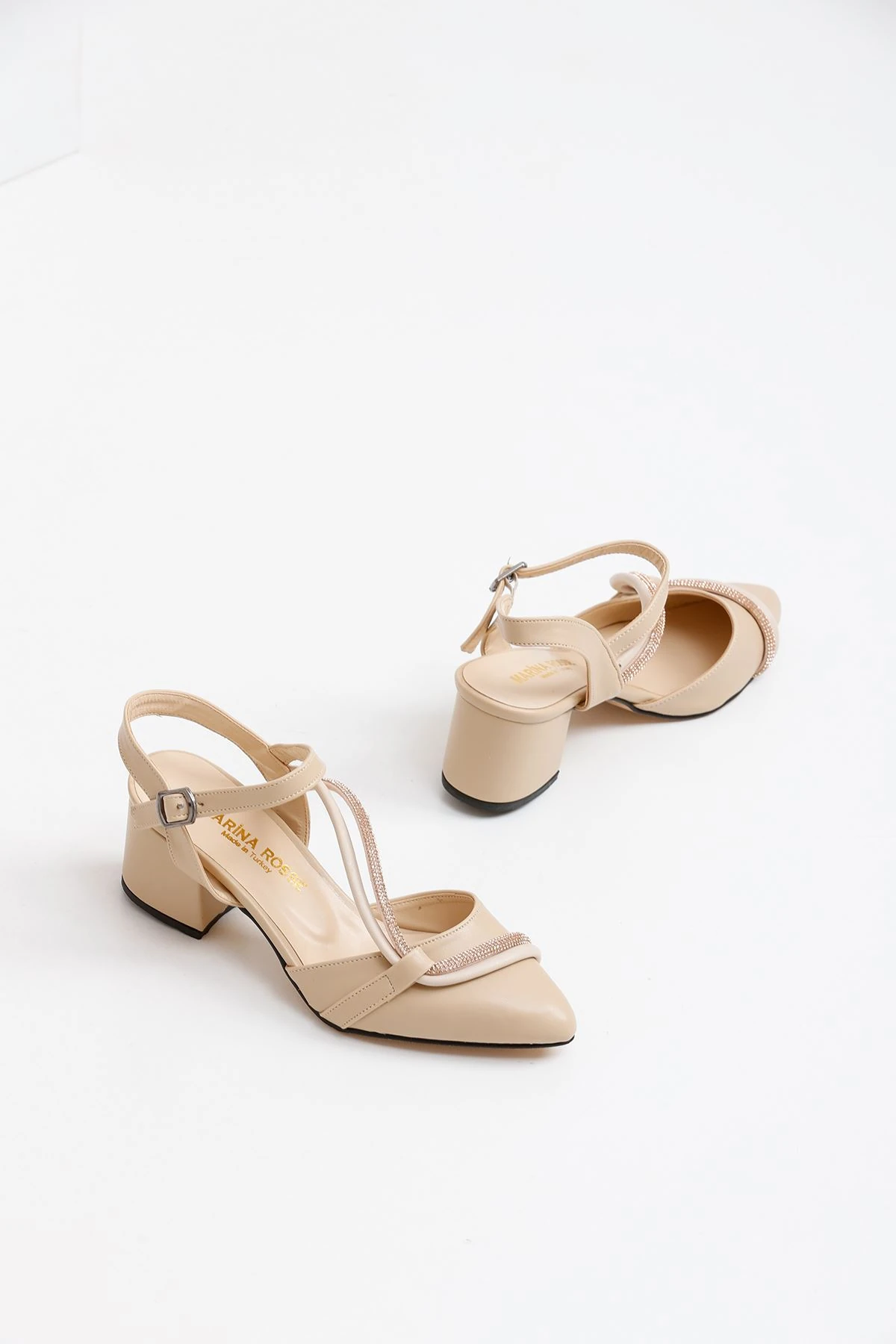 Kadın Riya Cilt Klasik Topuklu Ayakkabı MR5220 - Görsel 2