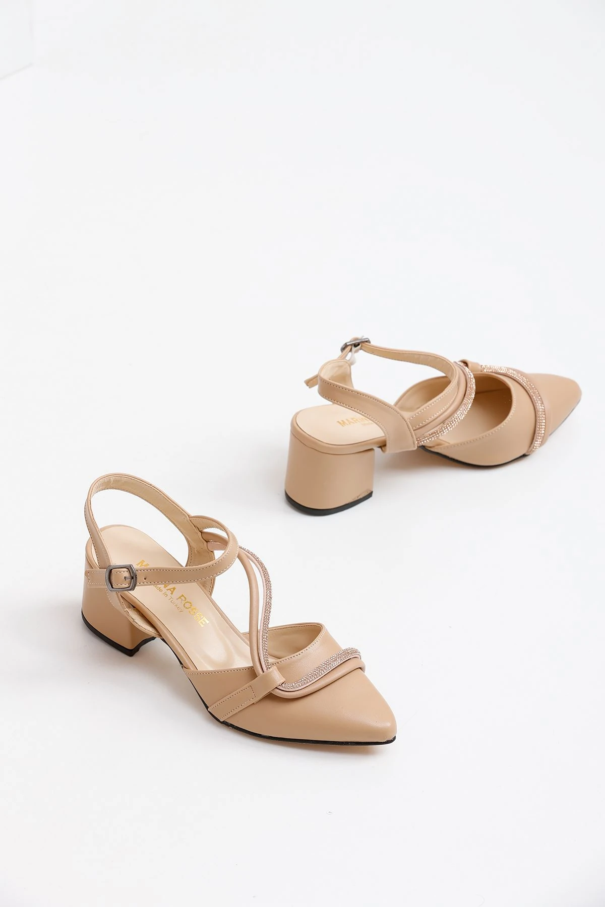 Kadın Riya Cilt Klasik Topuklu Ayakkabı MR5221 - Görsel 2