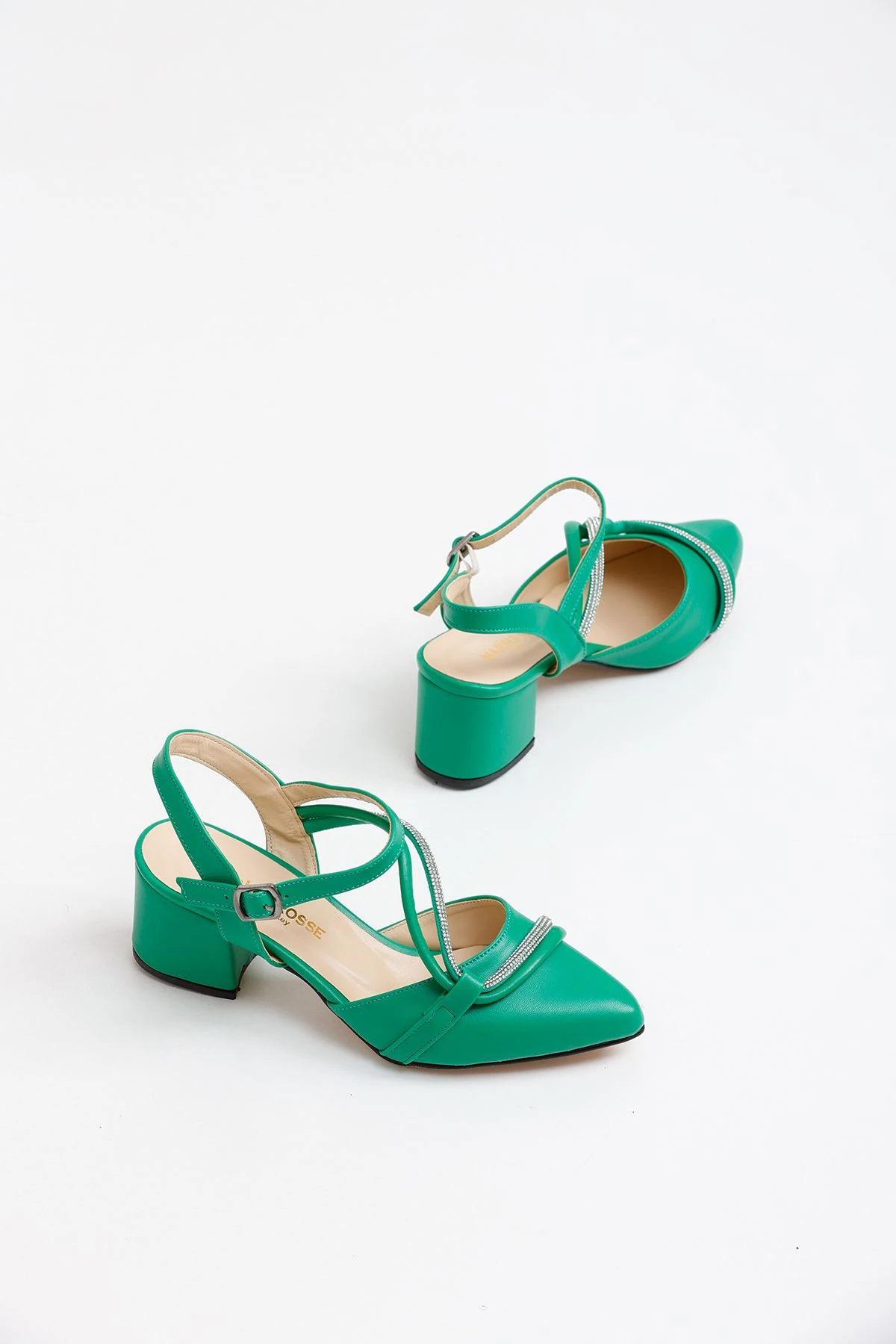 Kadın Riya Cilt Klasik Topuklu Ayakkabı MR5222 - Görsel 2