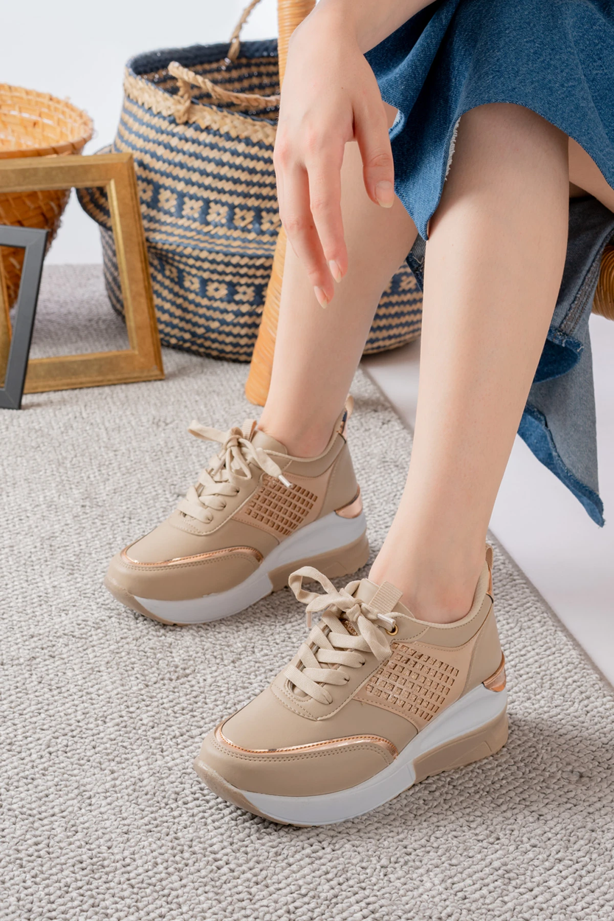 Kadın Rowan Yüksek Taban Sneaker MR5226 - Görsel 2