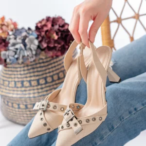 Kadın Shoevana Kot Klasik Topuklu Ayakkabı MR5246