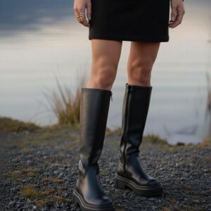 Kadın Luna Siyah Cilt Çizme MR5210